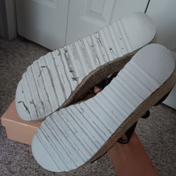 Black Espadrilles Platform Wedges - Picture 9 of 10